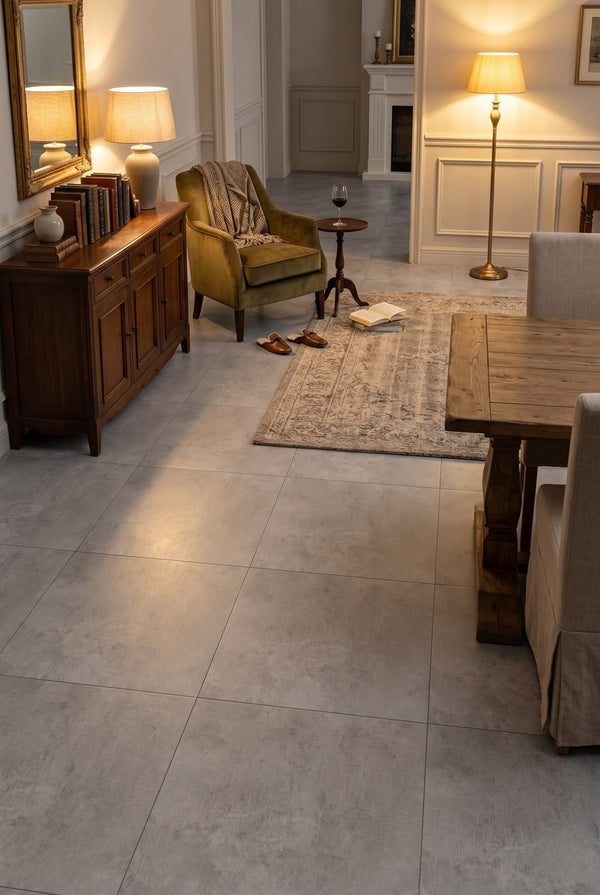 SPC Klick-Vinylboden - Concrete Beige - Betonoptik - 60 x 60 cm