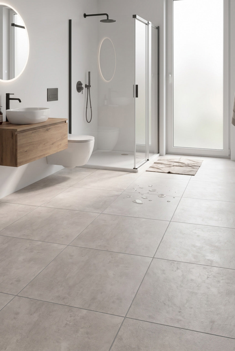 SPC klik-vinylvloer - Concrete Dust - betonlook - 60 x 60 cm