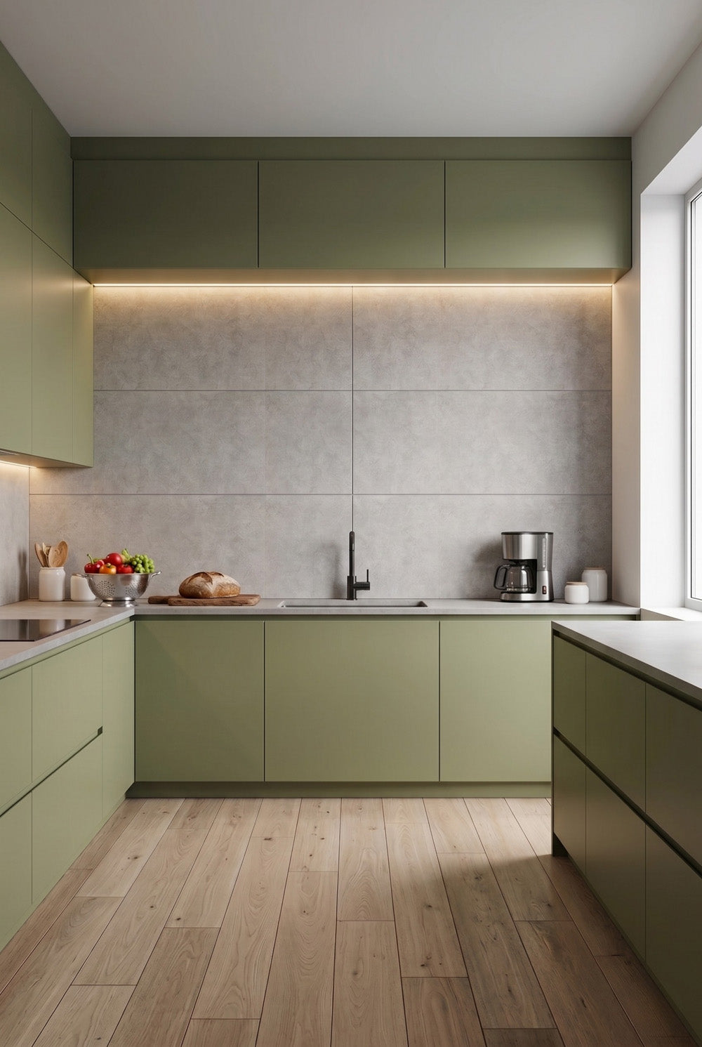 SPC wandpaneel - Concrete Light - Betonlook - 60 x 120 cm
