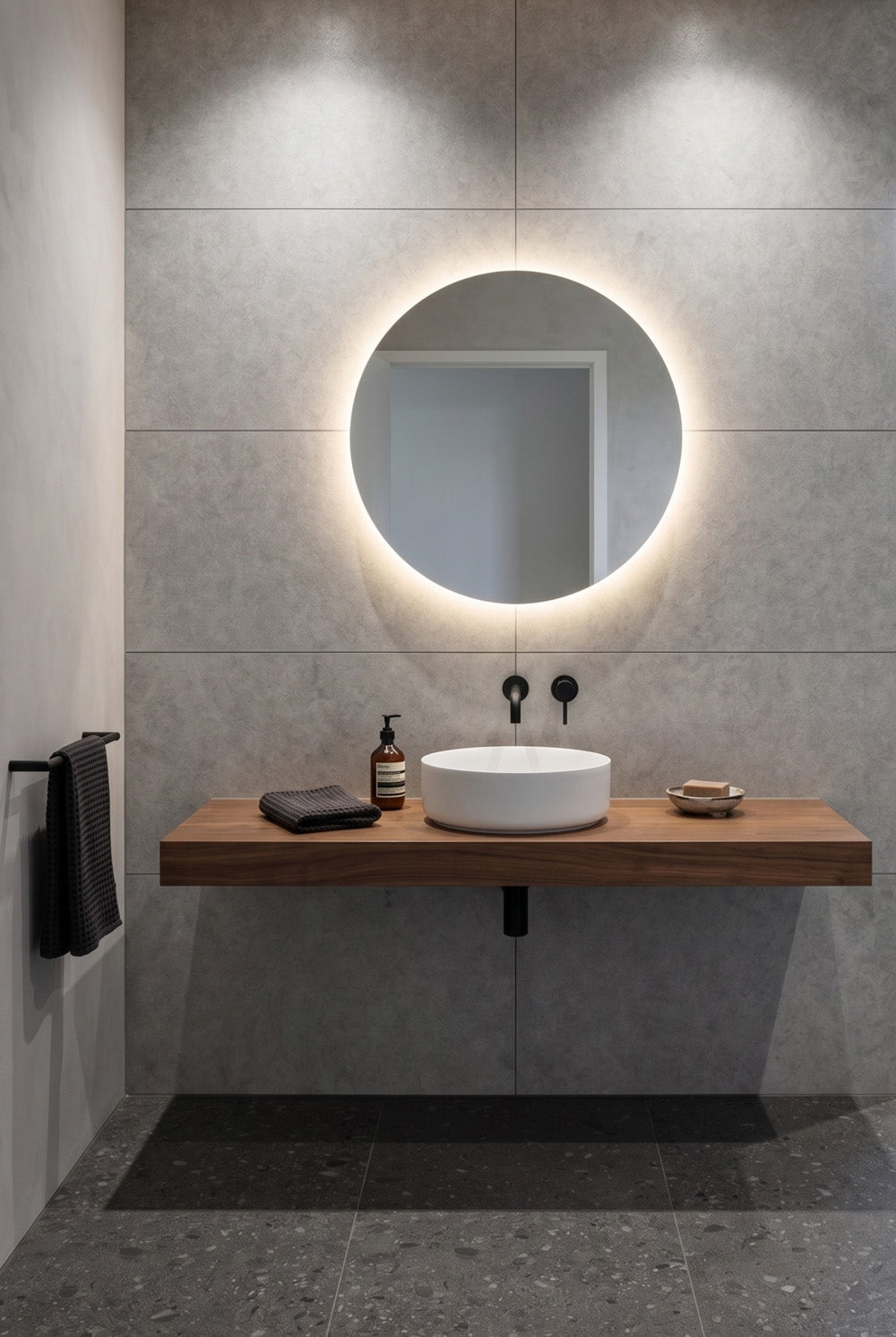 SPC wandpaneel - Concrete Light - Betonlook - 60 x 120 cm