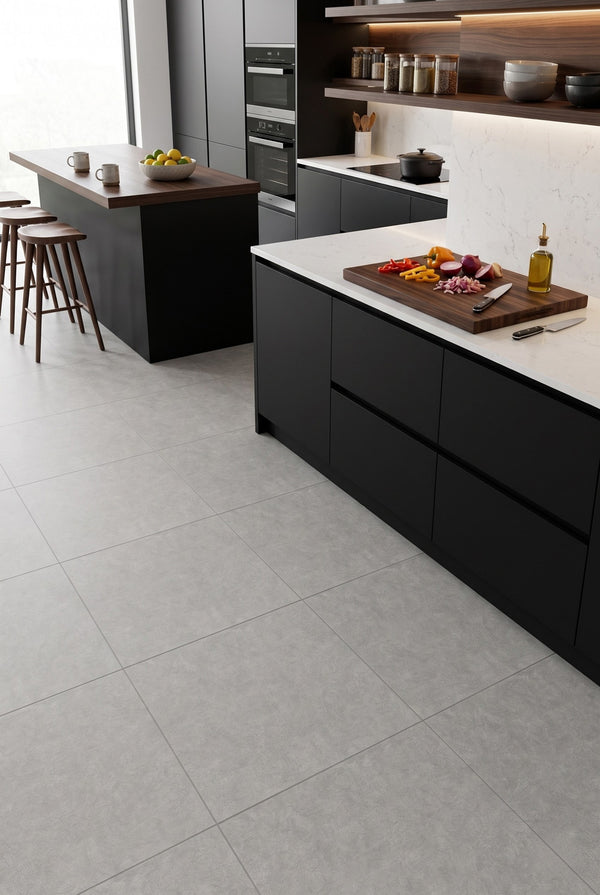 SPC Klick-Vinylboden - Concrete Light - Betonoptik - 60 x 60 cm