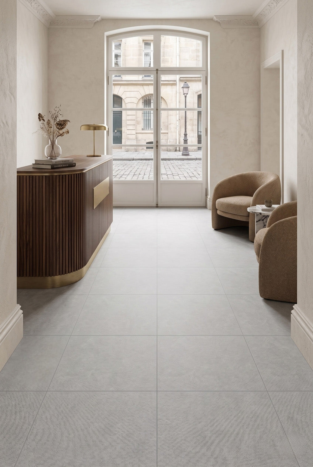 SPC klikvinylvloer - Concrete Light - betonlook - 60 x 60 cm