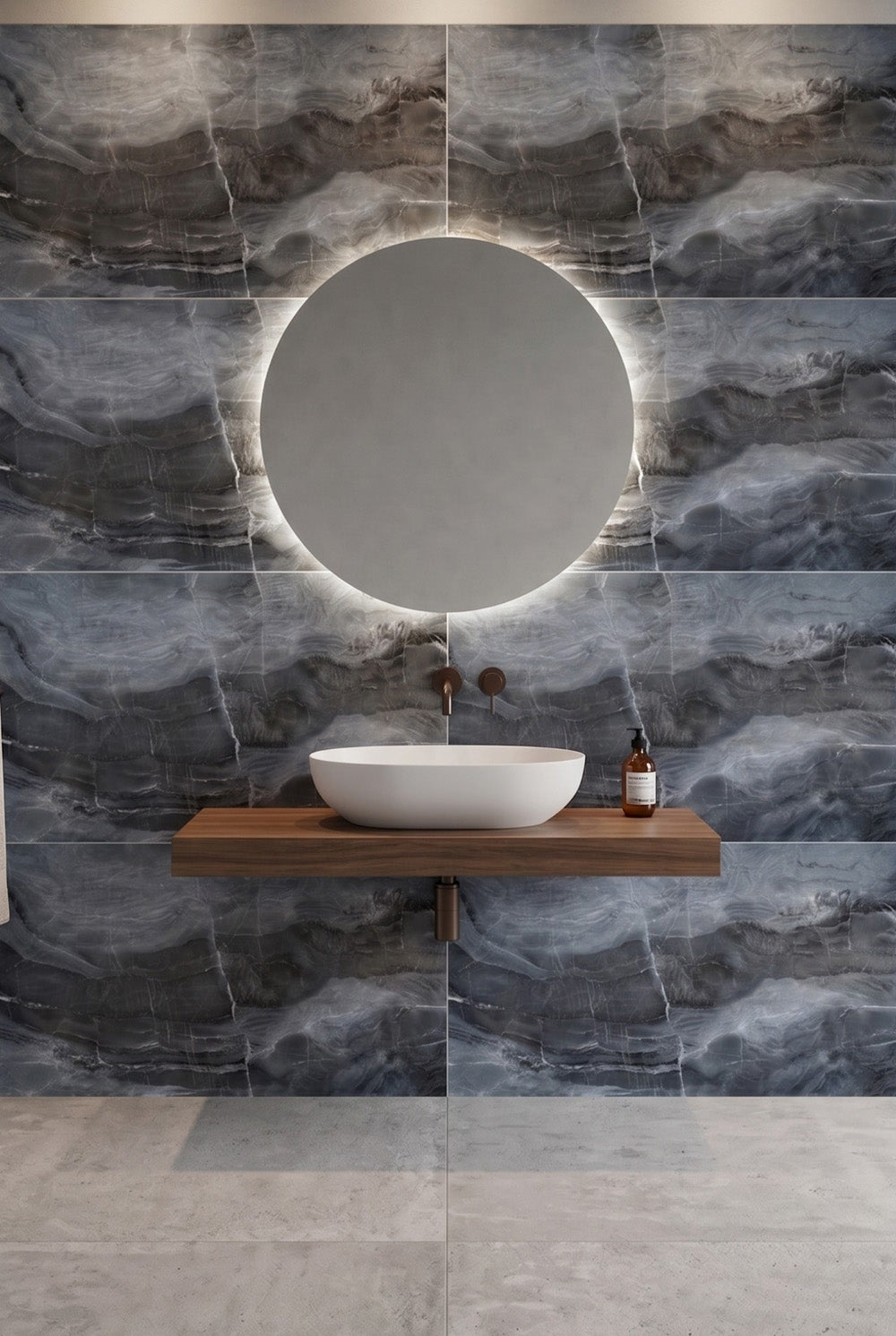SPC-wandpaneel - Dark Stone - Marmerlook - 60 x 120 cm