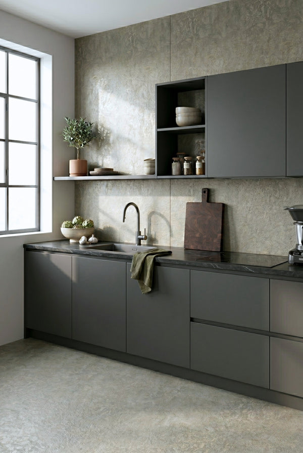 SPC-Wandpaneel - Harmony Dust (Matt) - Marmoroptik - 120 x 260 cm