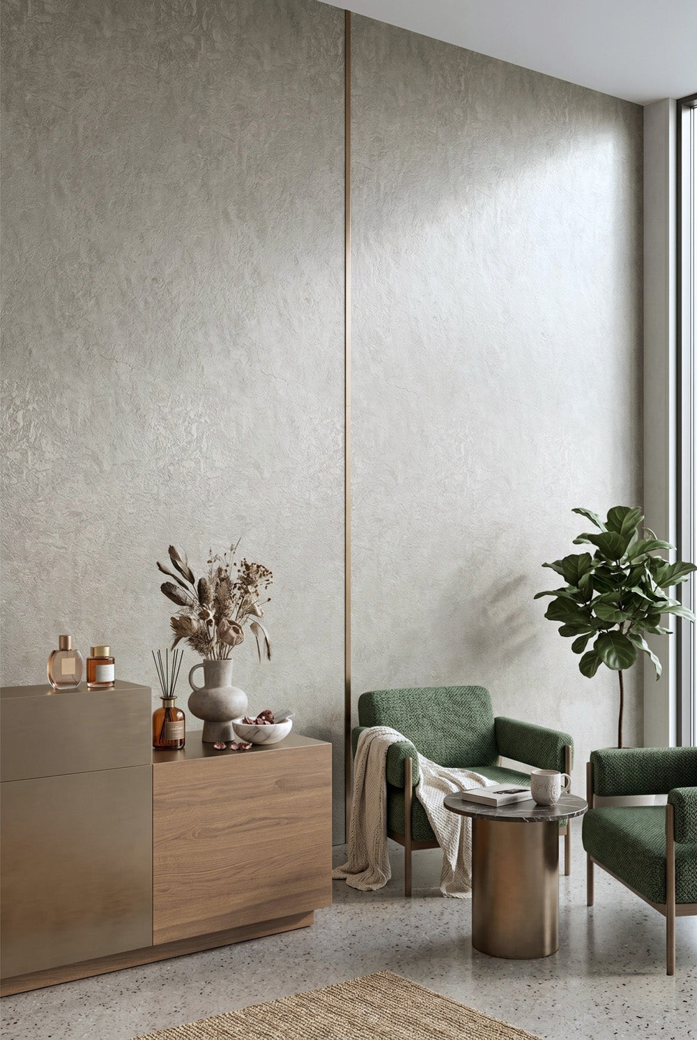 SPC-Wandpaneel - Harmony Dust (Matt) - Marmoroptik - 120 x 260 cm