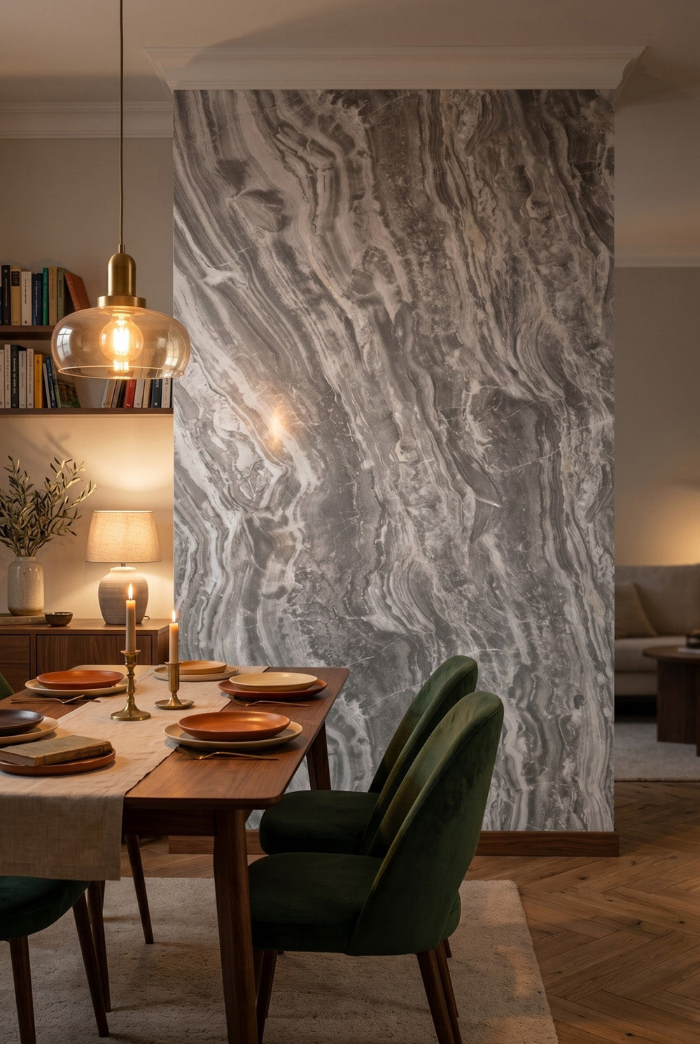 SPC-Wandpaneel - Light Onyx (Matt) - Marmoroptik - 96 x 280 cm