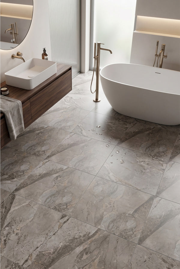 SPC Klick-Vinylboden - Marmorhaut - Marmoroptik - 60 x 60 cm