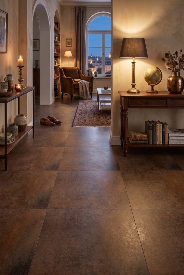SPC Klick-Vinylboden - Rusty - Marmoroptik - 60 x 60 cm