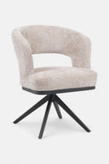 Vera Draaibare Eetkamerstoel - Beige Chenille - 360 Graden