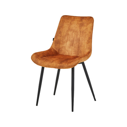 2 Stück Esszimmerstuhl - Verta - Honig - Adoré Samt