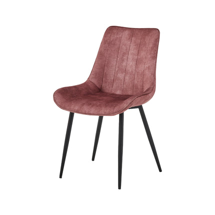 2 Stück Esszimmerstuhl - Verta - Rosa - Adoré Samt