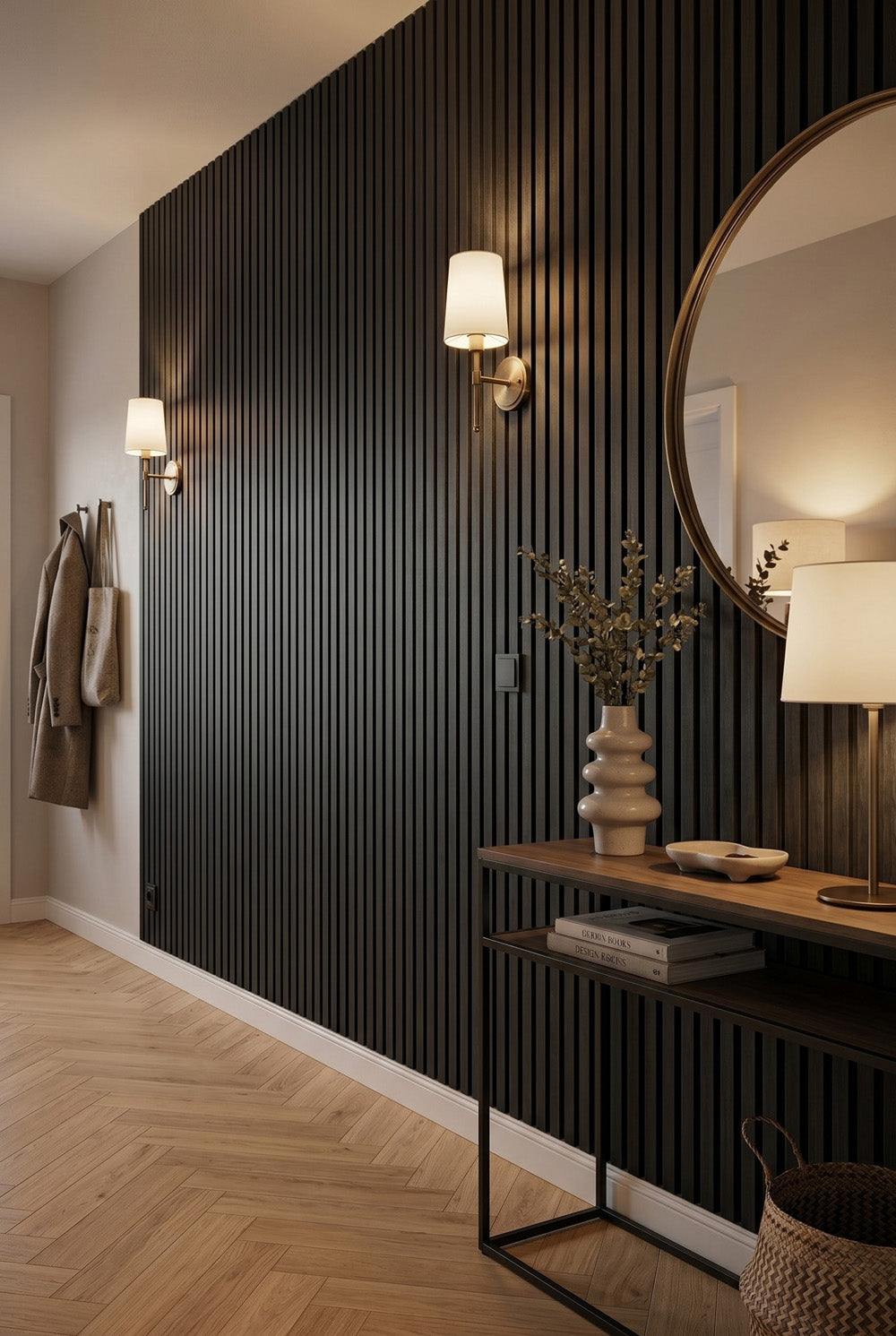 Bardage en plastique WPC - Noir aspect bois