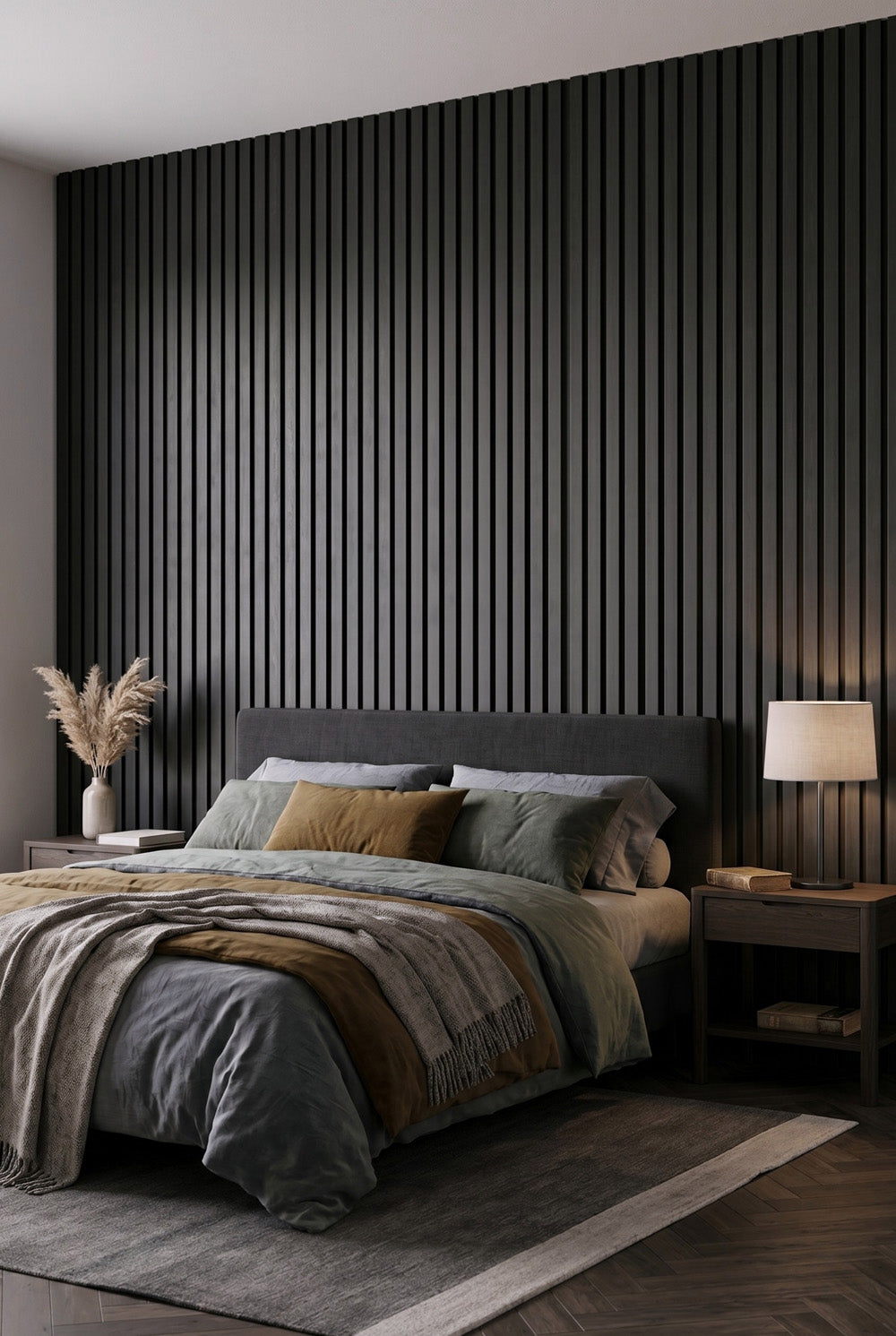 Bardage en plastique WPC - Noir aspect bois