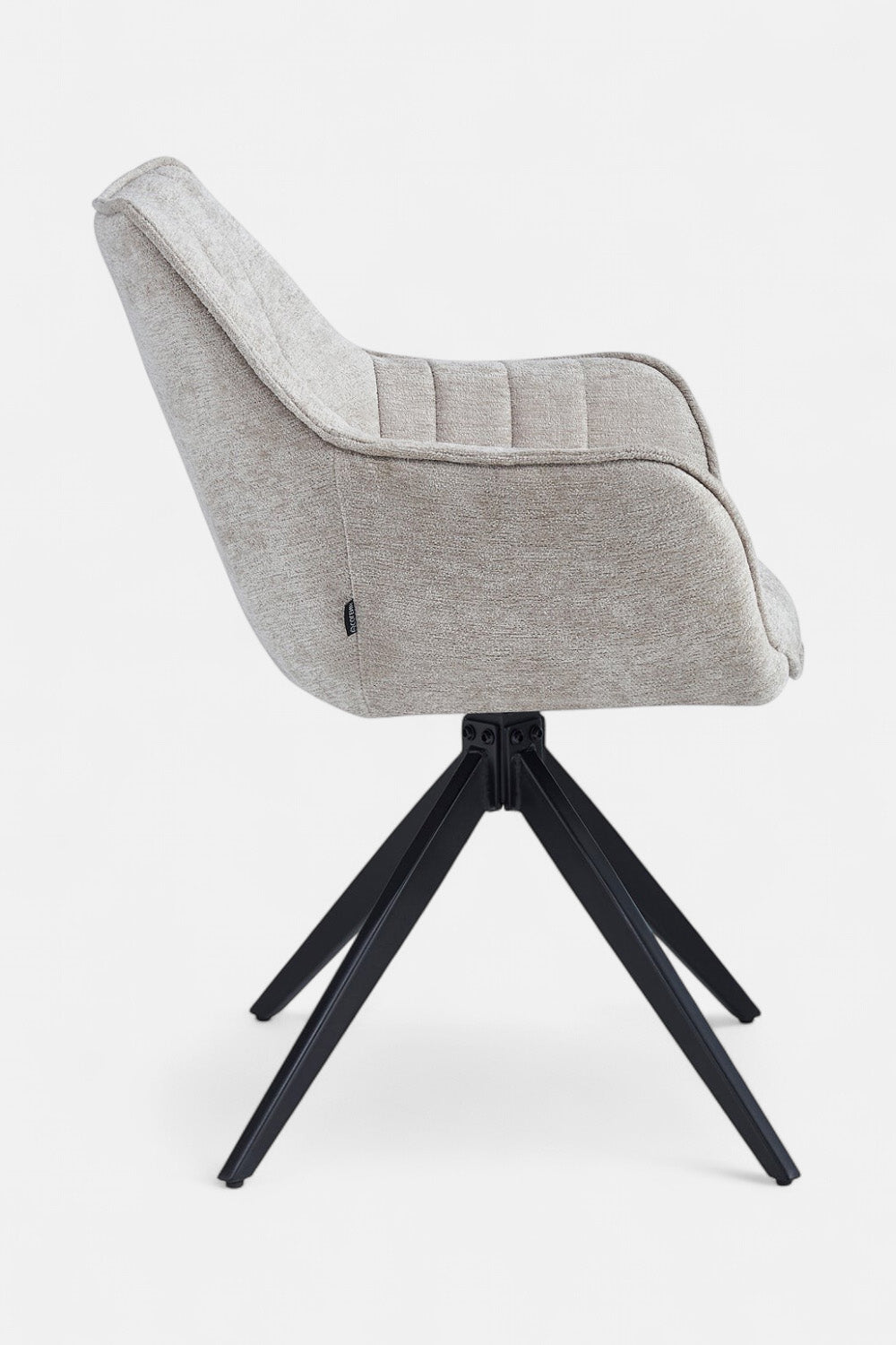 Eetkamerstoel Yasmin - Taupe Chenille